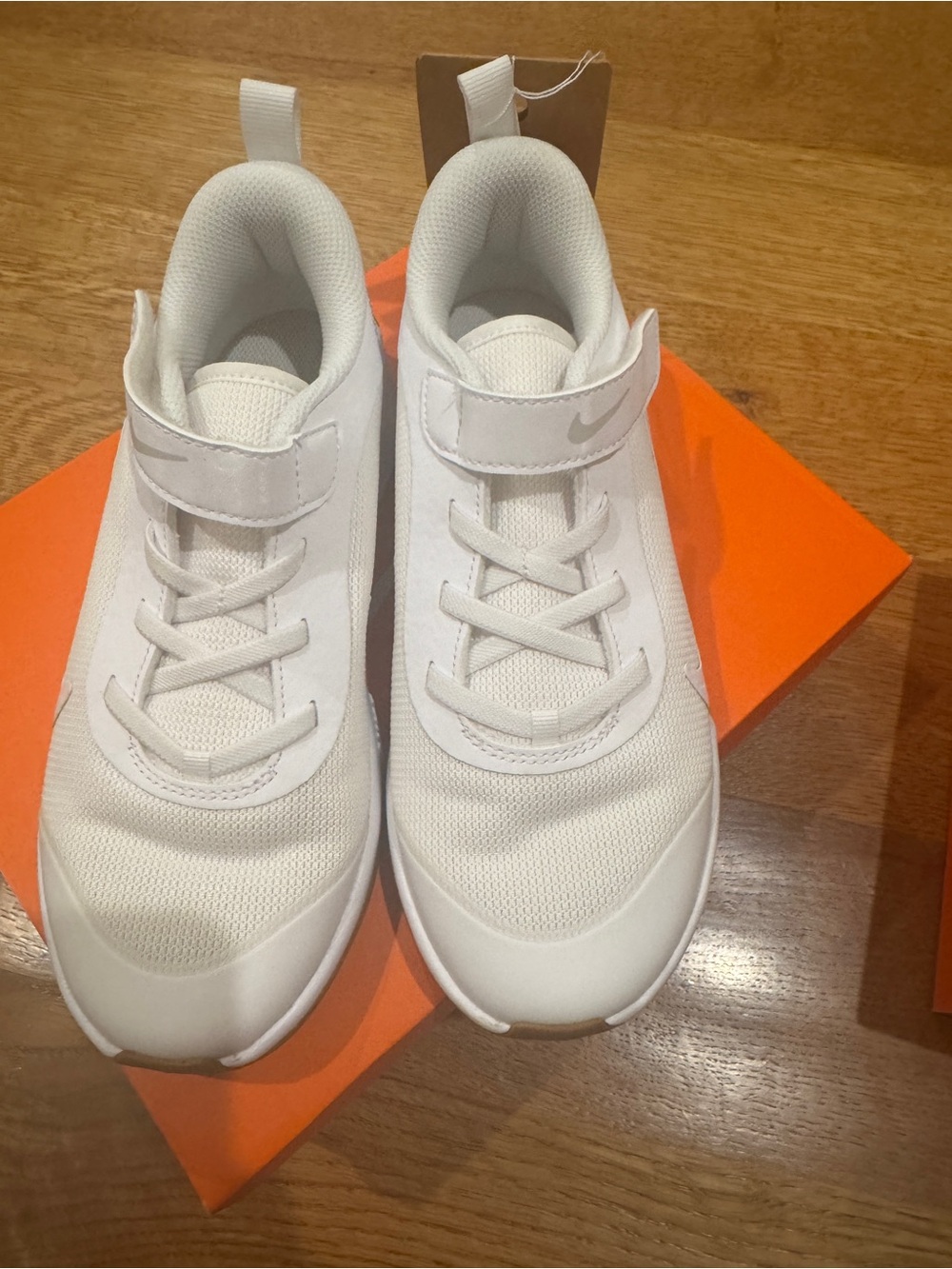 Nike Kids White Hook-and-Loop Mesh Sneakers